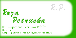 roza petruska business card